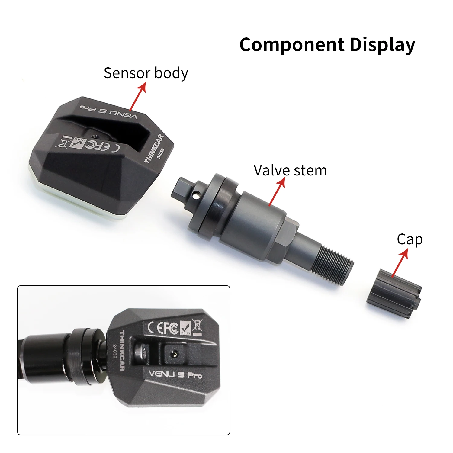THINKCAR X431 VENU 5 Pro TPMS Sensor 315/433MHz Relearnable Tire Pressure Monitoring Sensor for THINKCAR VENU 90