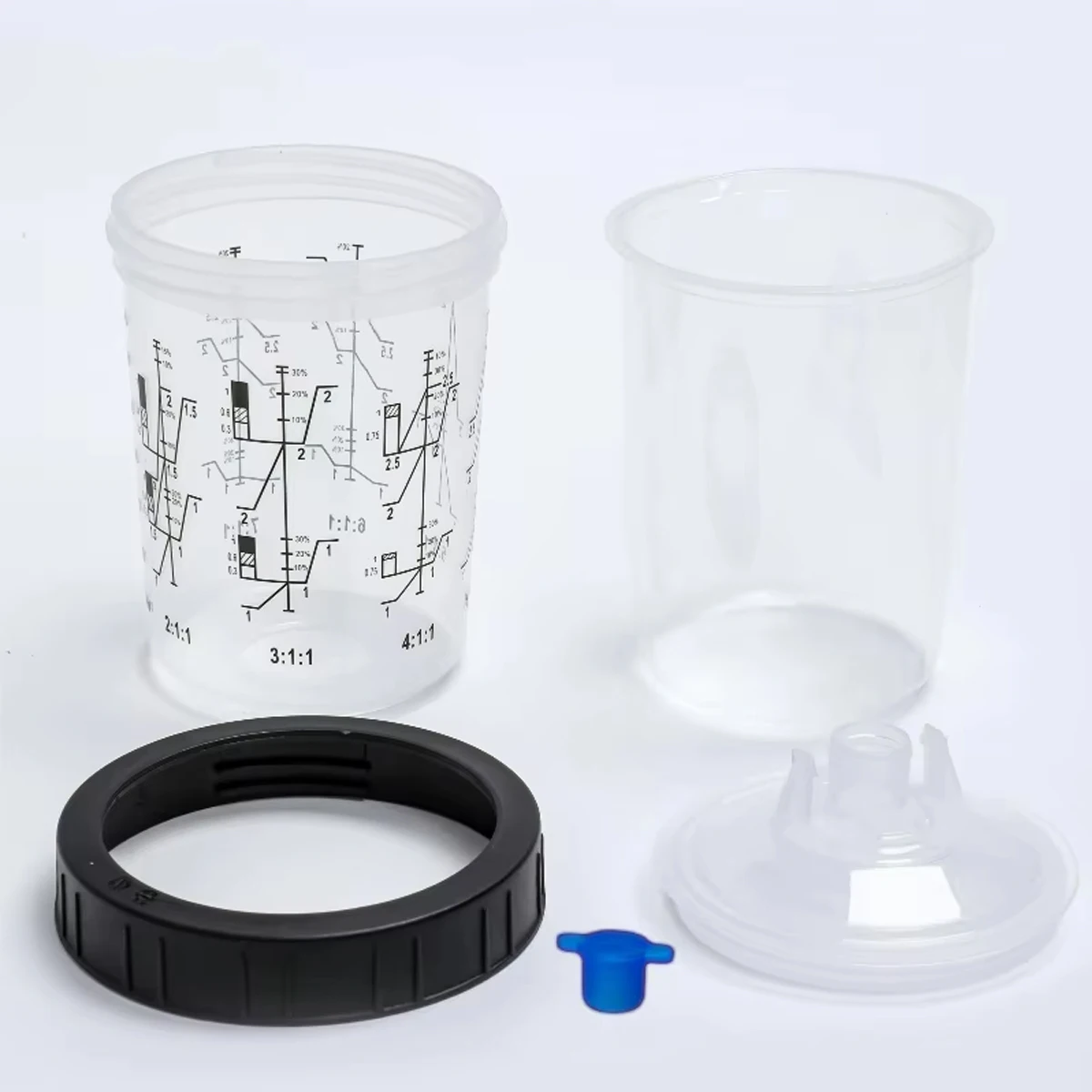 10/25/50Pcs Spray Gun Paint Mixing Cup H/O Quick Cup Spray Gun Tank 20.3oz/600ML Disposable Paint Cup