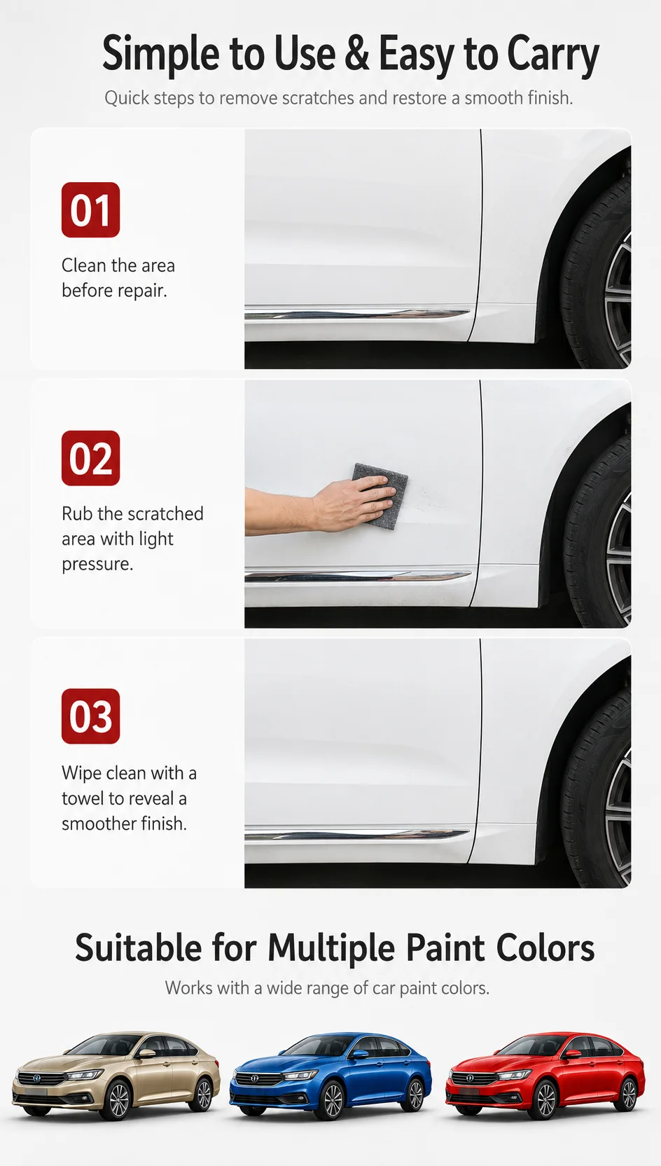 Nano Sparkle Cloth Car Scratch Remover Magic Microfiber Repair Polishing Towel for Paint Scratch Swirl Marks Auto Detailing Tool