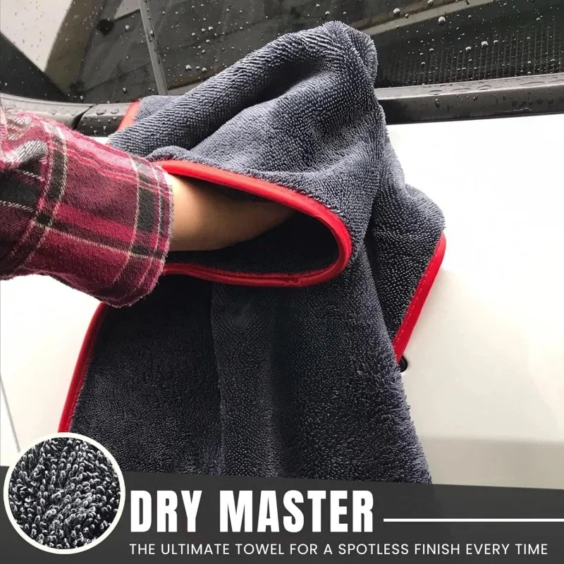Ultra Absorbent Car Towel 500GSM Microfiber Drying Towel - Ultra Absorbent Thickened Technology with Twist Ring Design