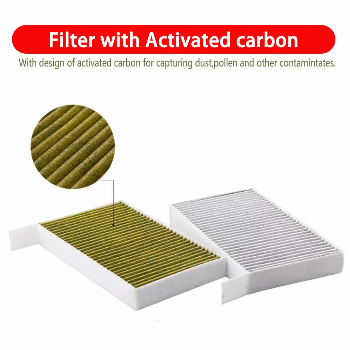 PINMOAP Activated Carbon Replacement Cabin Air Filter Dust Prevention Is Suitable For Tesla Model 3/Y With Installation Tool