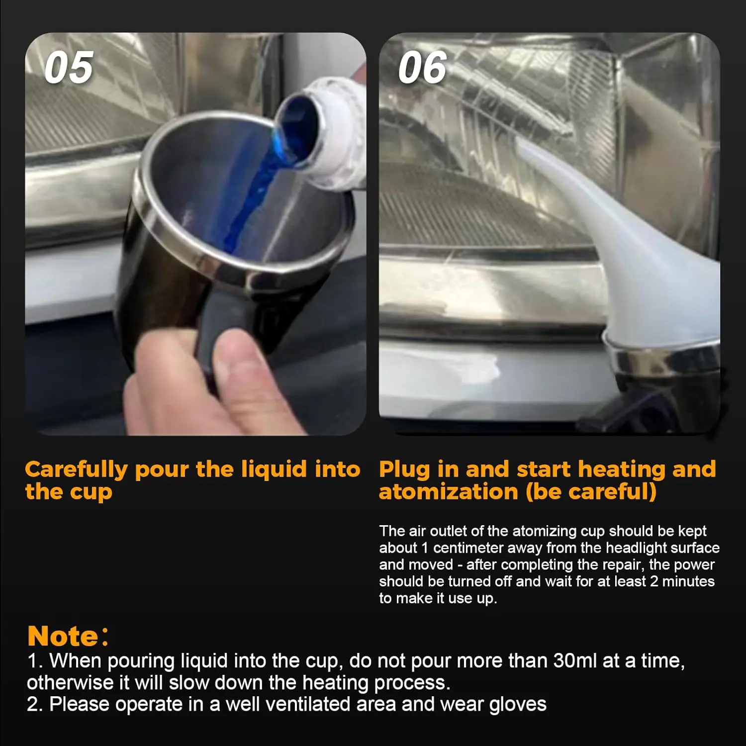 Car Headlights Renovation Polishing Kit Headlight Restoration Kit Workshop Automotive Care Tools No Liquid Polymer Headlights