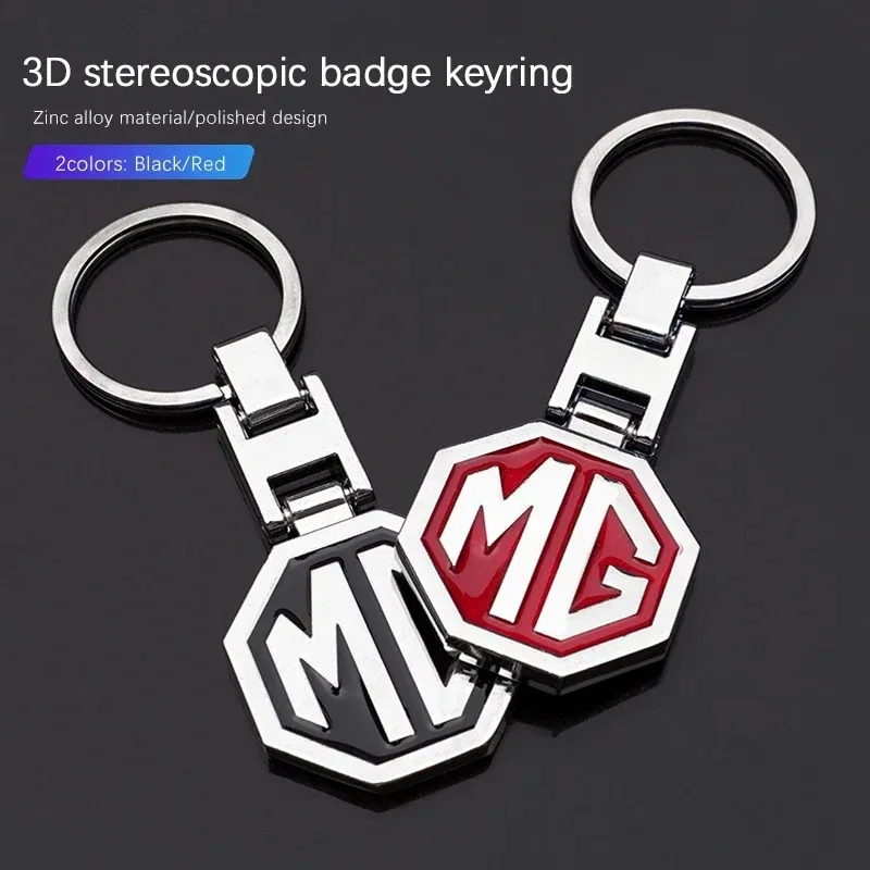 MG Car Emblem Keychain Auto Styling Key Ring Accessories For MG ZS HS MG4 EV Cyberster MG5 MG6 ES5 ES6 GT GS MG3 EZS ONE 3SW