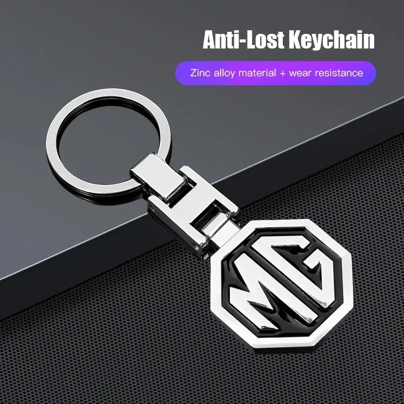 MG Car Emblem Keychain Auto Styling Key Ring Accessories For MG ZS HS MG4 EV Cyberster MG5 MG6 ES5 ES6 GT GS MG3 EZS ONE 3SW