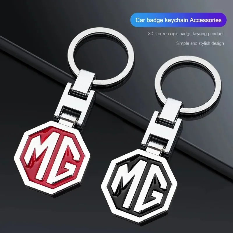 MG Car Emblem Keychain Auto Styling Key Ring Accessories For MG ZS HS MG4 EV Cyberster MG5 MG6 ES5 ES6 GT GS MG3 EZS ONE 3SW