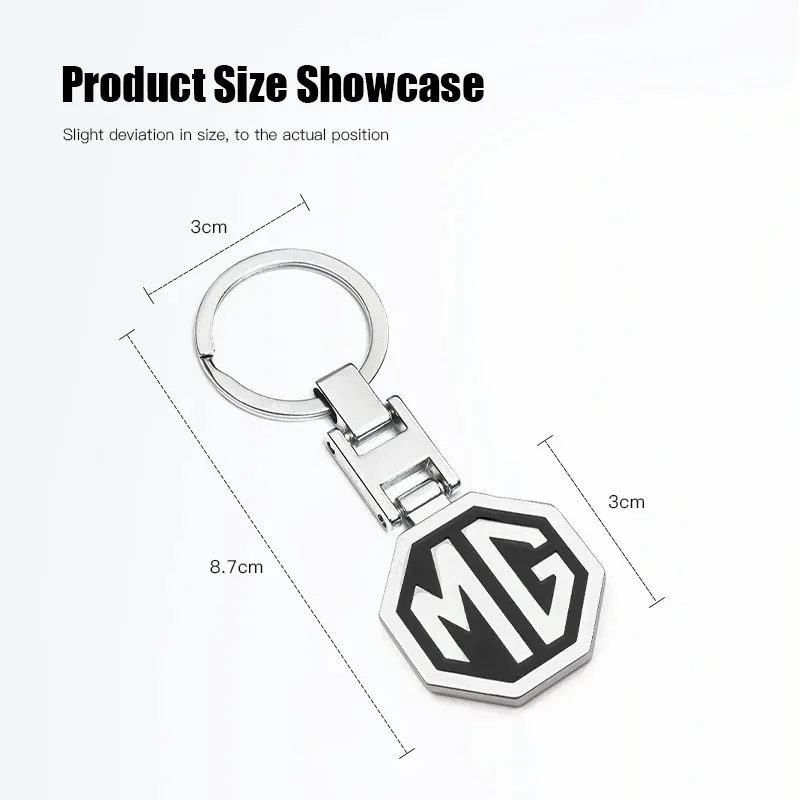 MG Car Emblem Keychain Auto Styling Key Ring Accessories For MG ZS HS MG4 EV Cyberster MG5 MG6 ES5 ES6 GT GS MG3 EZS ONE 3SW