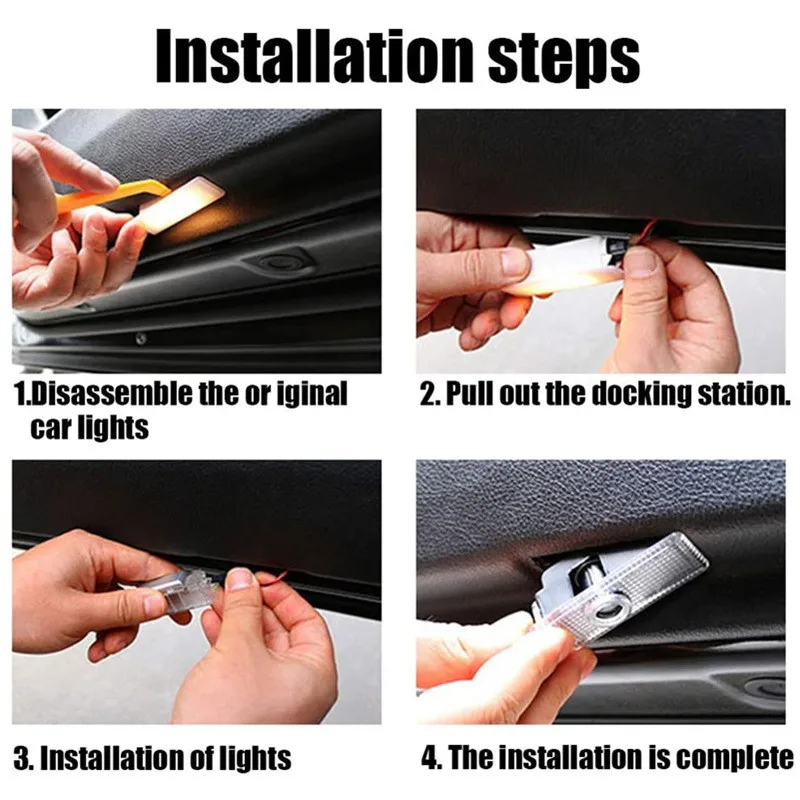 2X LED Car Door Welcome Ghost Shadow Lights Bulbs Accessories For Range Rover Sport 2003-2020 2014 2015 2016 2017 2018 2019 2020