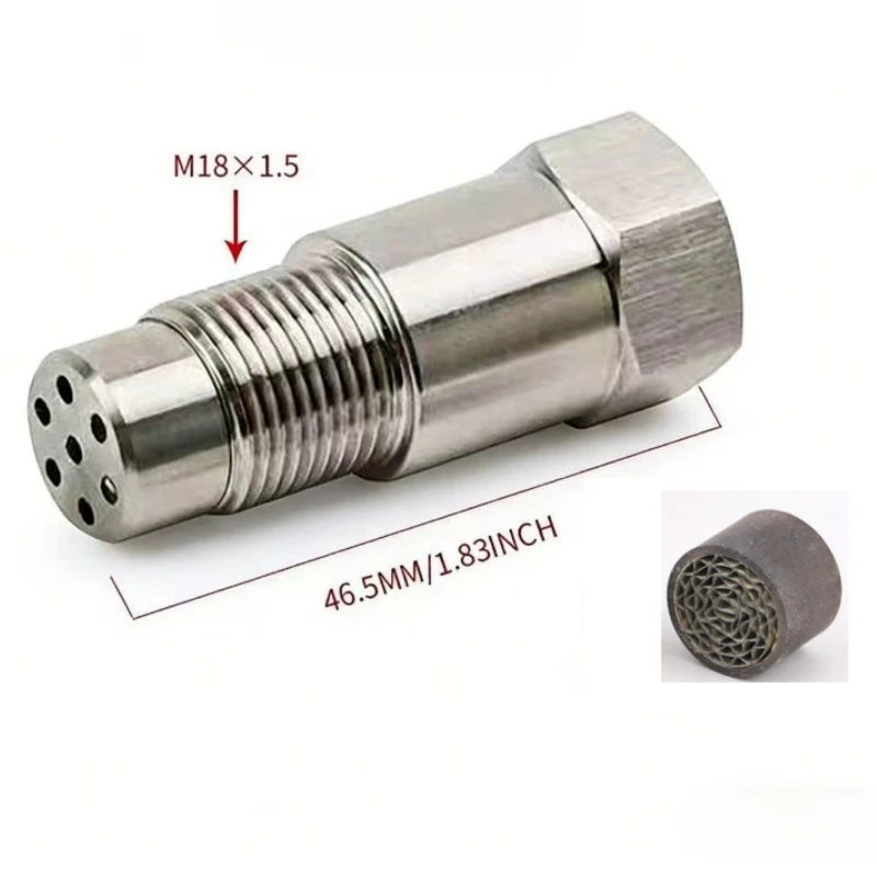 Universal Filtered Rear Oxygen Sensor Gasket Adapter M18x1.5 Stainless Steel Catalytic Converter