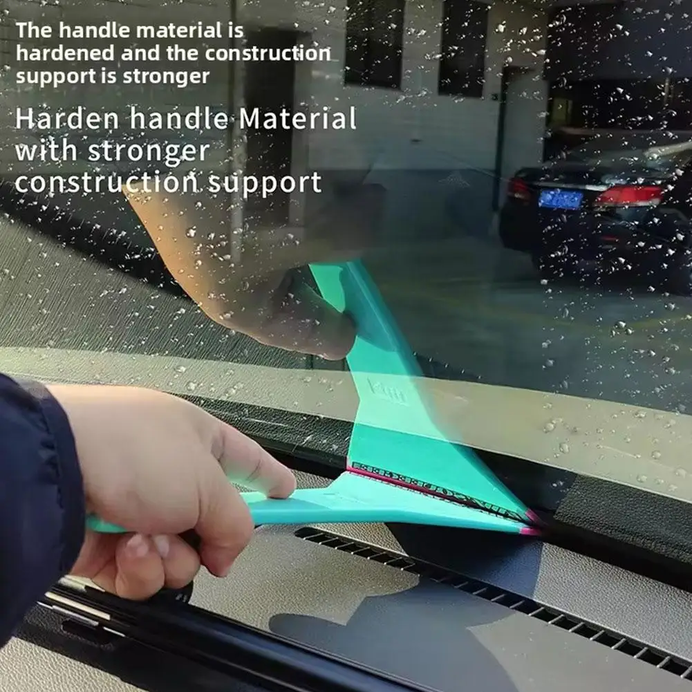 Long Handle Car Windshield Cleaning Squeegee Water Wiper Bulldozer Window Tint Rubber Scraper Glass Car Wash Accessories