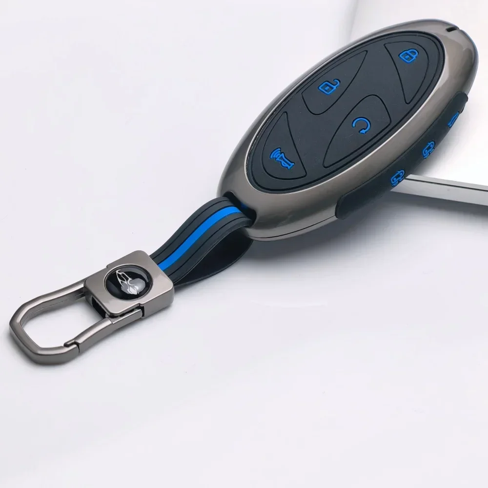 Zinc Alloy Silicone Car Key Case For Hyundai Kona Ev N-Line Tucson 2025 Grandeur GN7 IONIQ 6 Santa Fe MX5 Garden Gl Key Protect