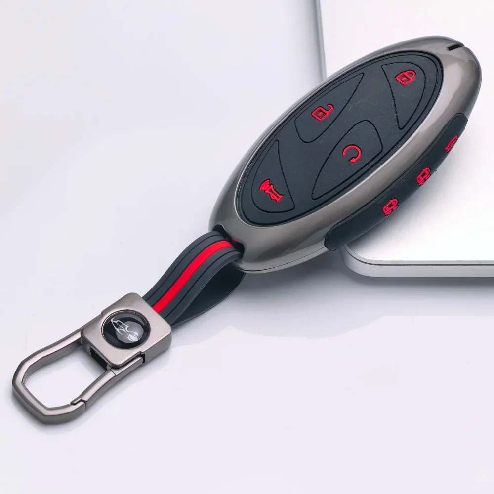 Zinc Alloy Silicone Car Key Case For Hyundai Kona Ev N-Line Tucson 2025 Grandeur GN7 IONIQ 6 Santa Fe MX5 Garden Gl Key Protect