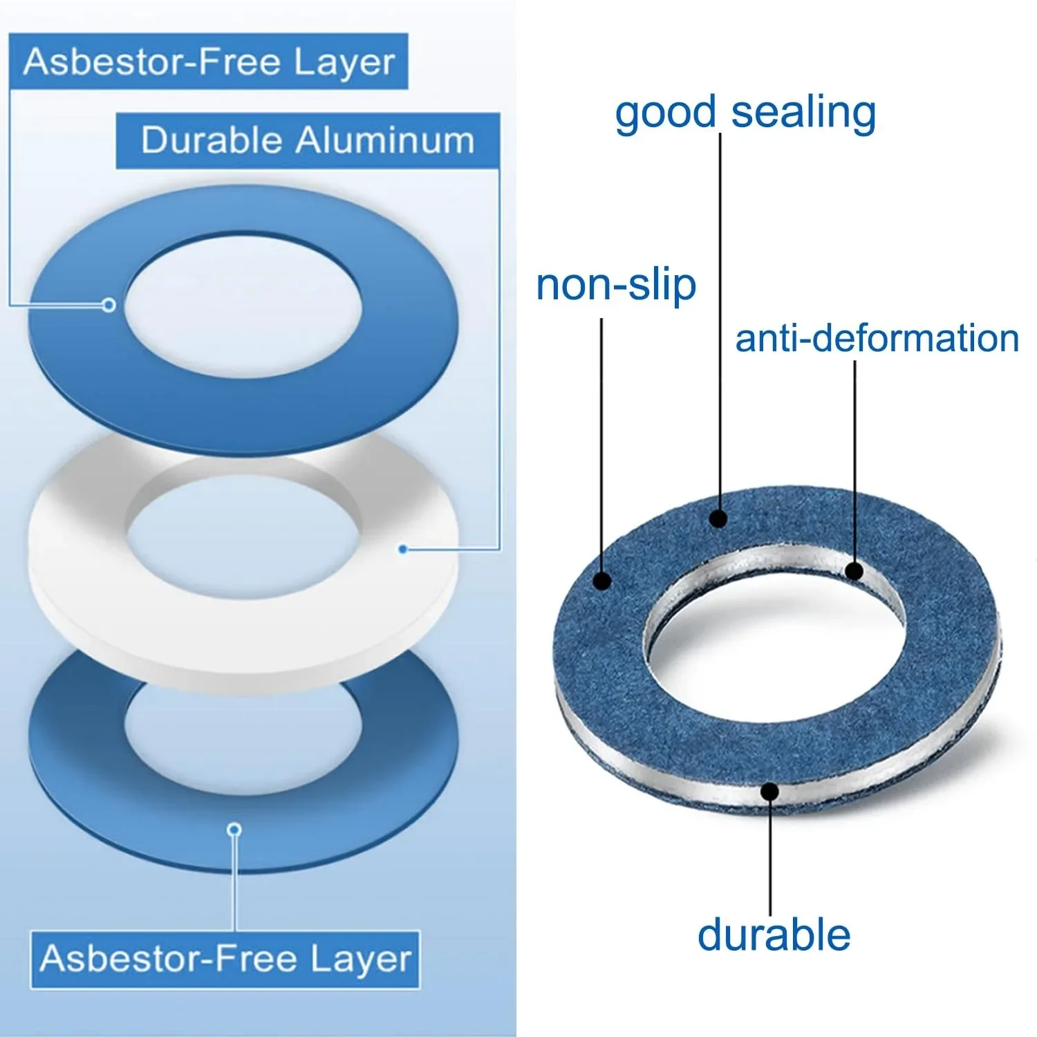 Oil Drain Plug Gasket 90430-12031 For Toyota Camry Corolla Lexus Aluminum Oil Pan Bolt Washer Engine Sealing Replacement Parts