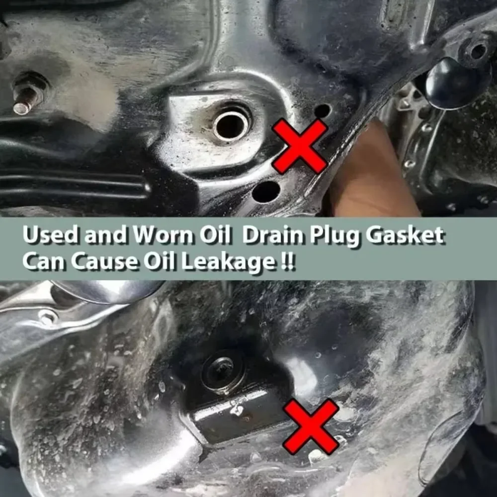 Oil Drain Plug Gasket 90430-12031 For Toyota Camry Corolla Lexus Aluminum Oil Pan Bolt Washer Engine Sealing Replacement Parts