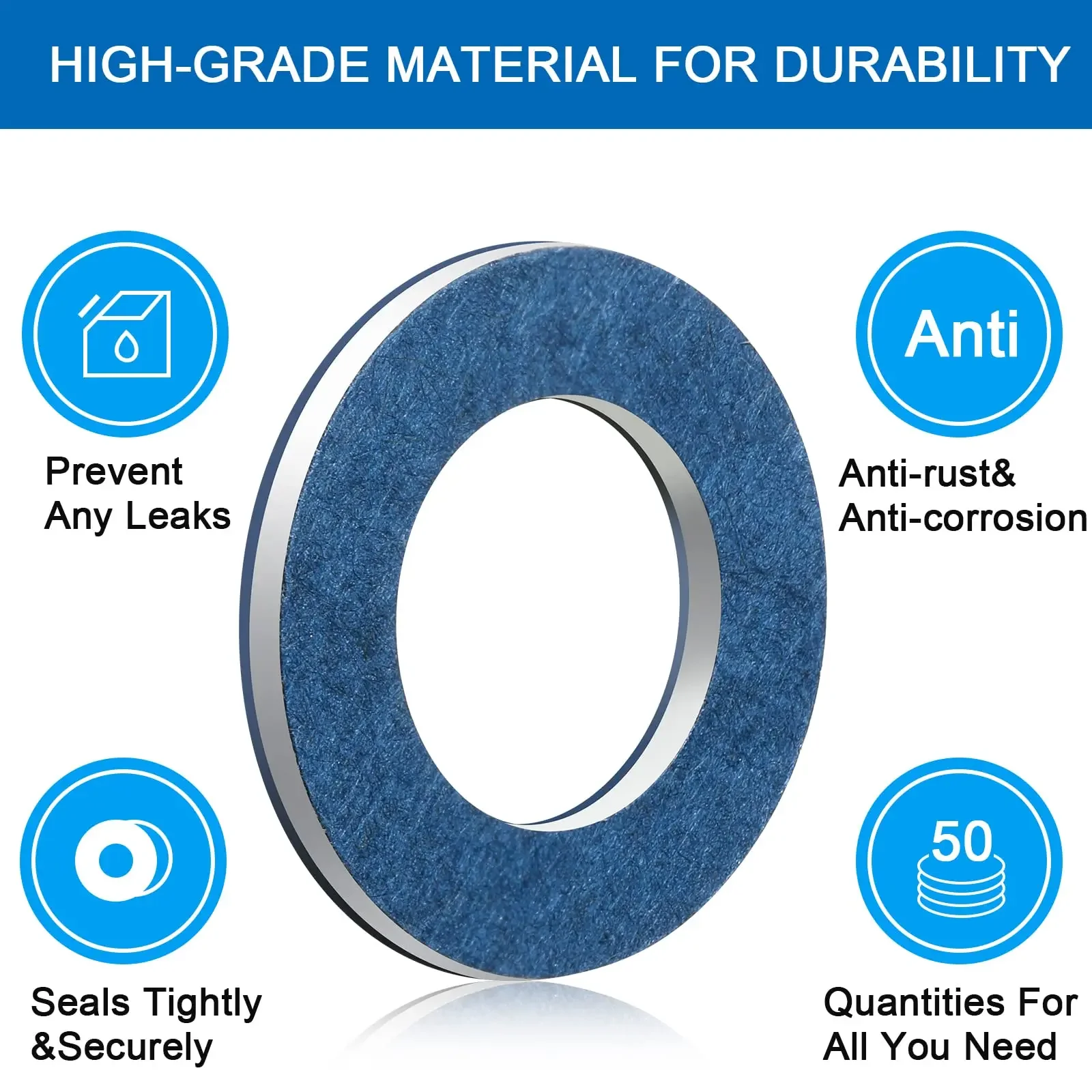 Oil Drain Plug Gasket 90430-12031 For Toyota Camry Corolla Lexus Aluminum Oil Pan Bolt Washer Engine Sealing Replacement Parts