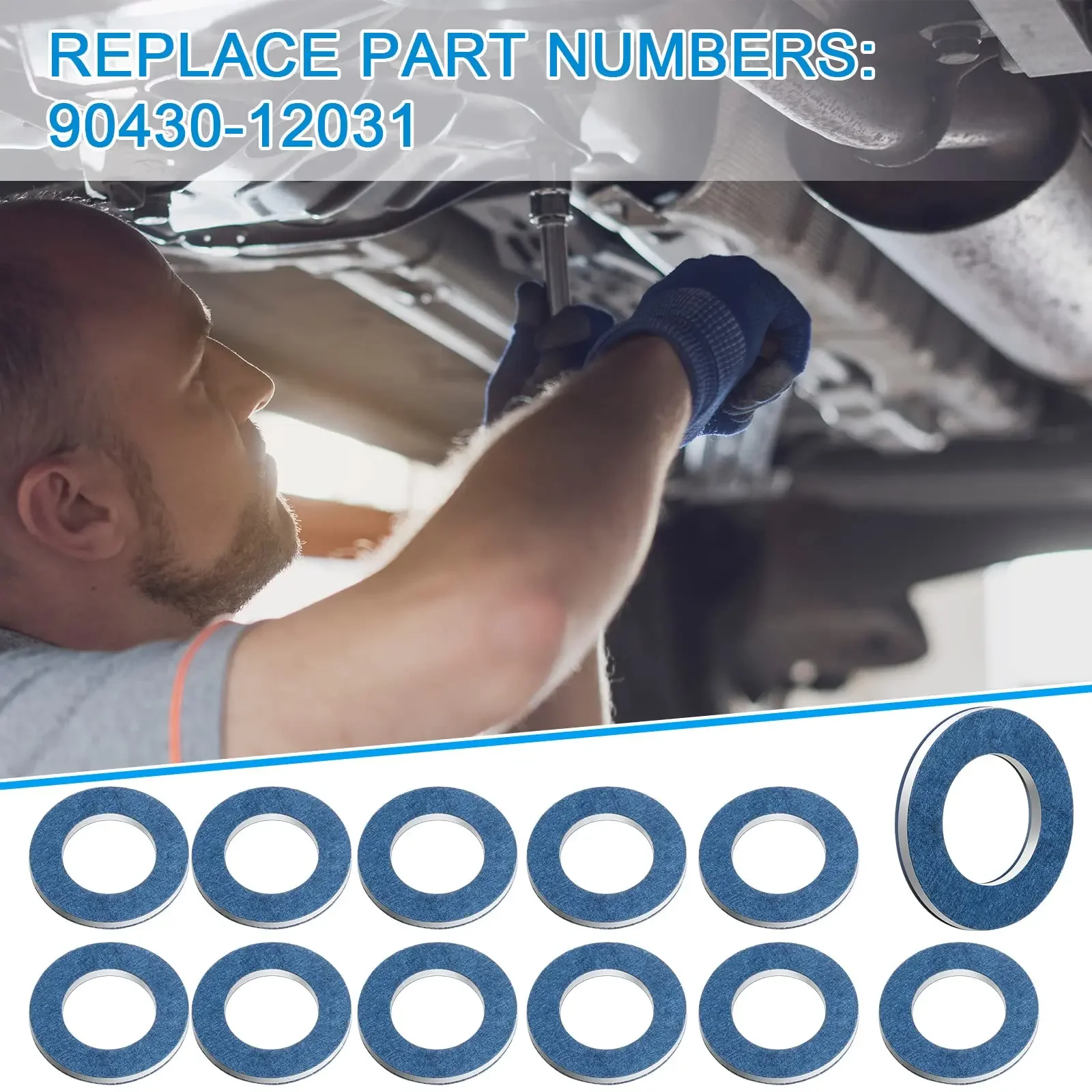 Oil Drain Plug Gasket 90430-12031 For Toyota Camry Corolla Lexus Aluminum Oil Pan Bolt Washer Engine Sealing Replacement Parts