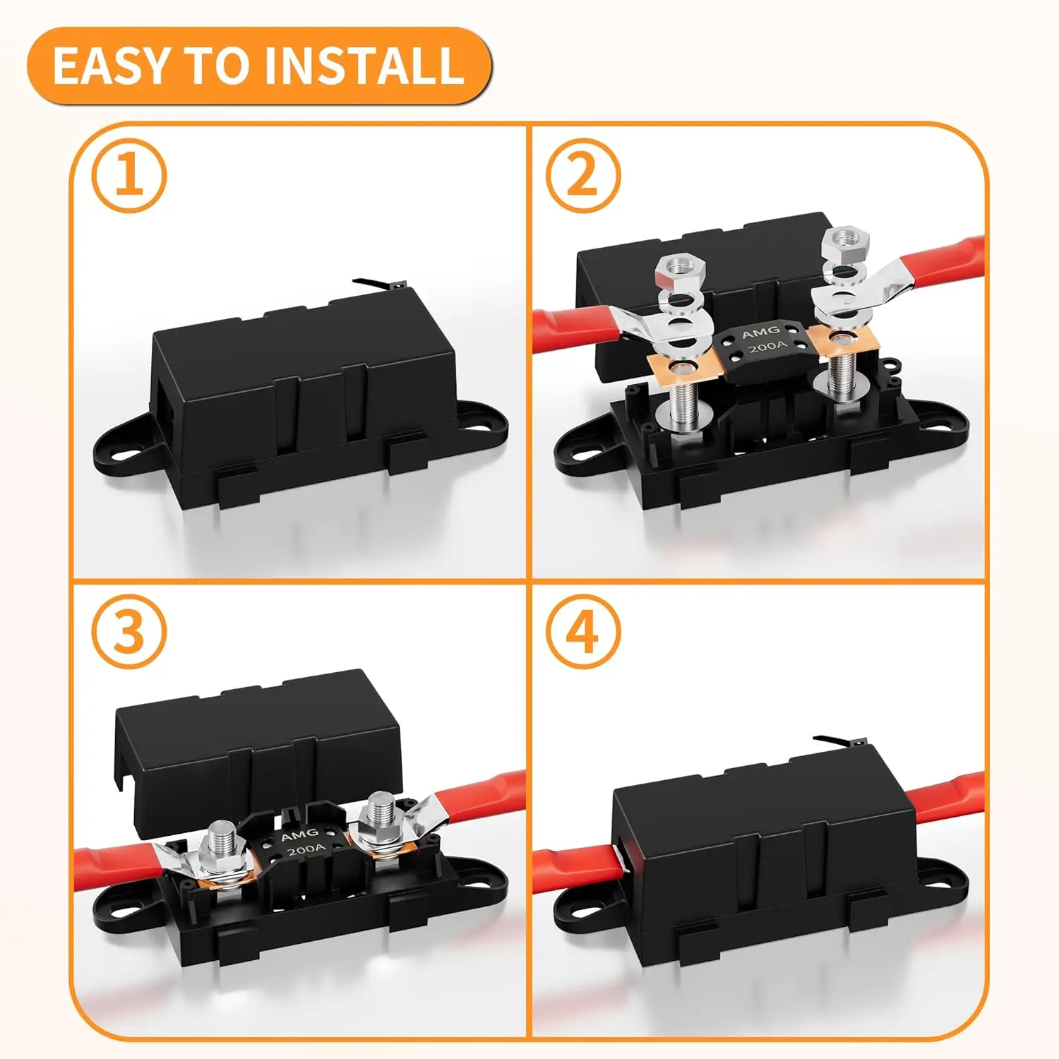 3Pcs MEGA Fuse 30A-300A High Current Bolt blade fuse 200 Amp ANM Flat Type Fuse AMG Fuse
