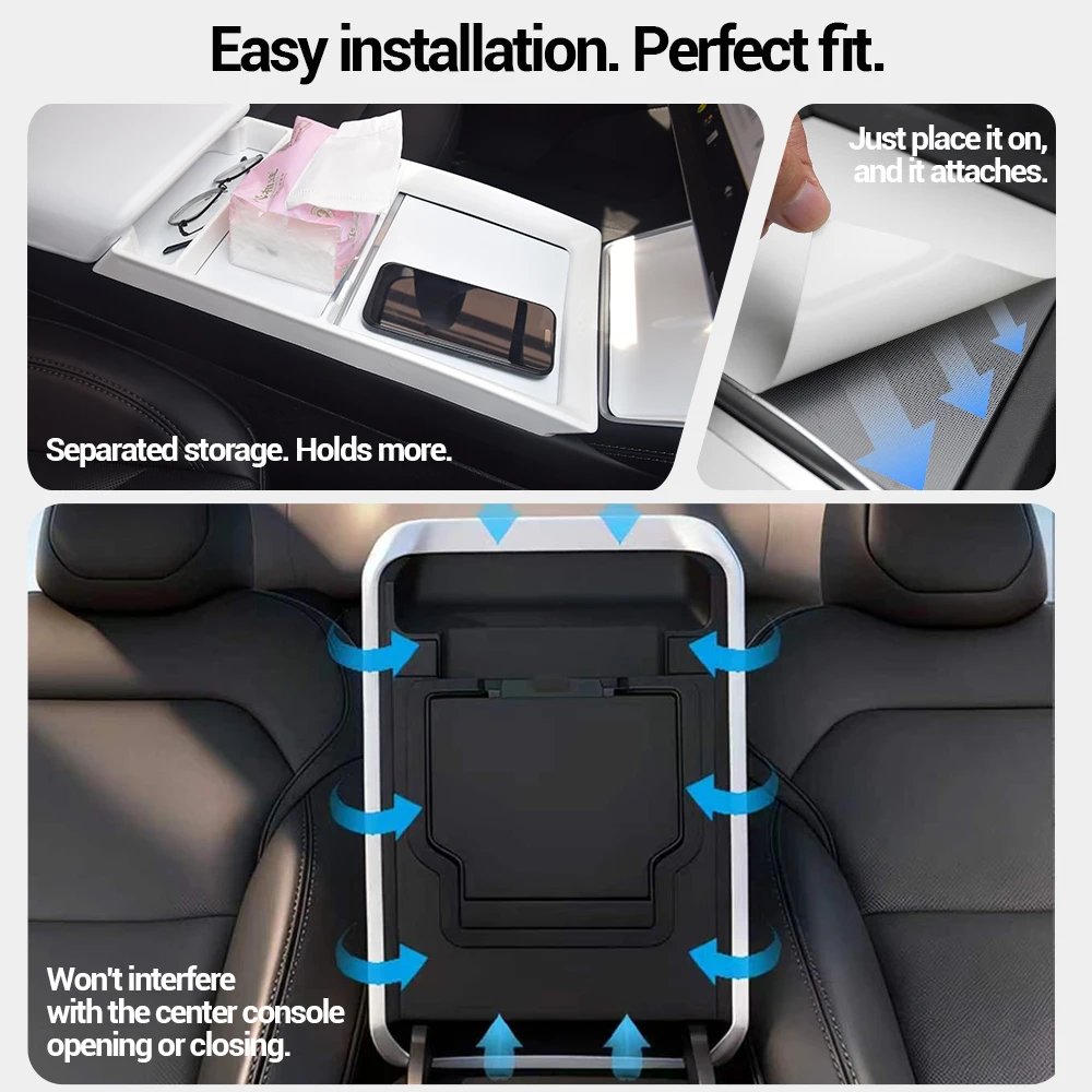 1/4Set For Tesla Model 3 Y YL Highland Juniper Armrest Pad Anti-fouling Case Center Organizer Console Box Cover Car Accessories