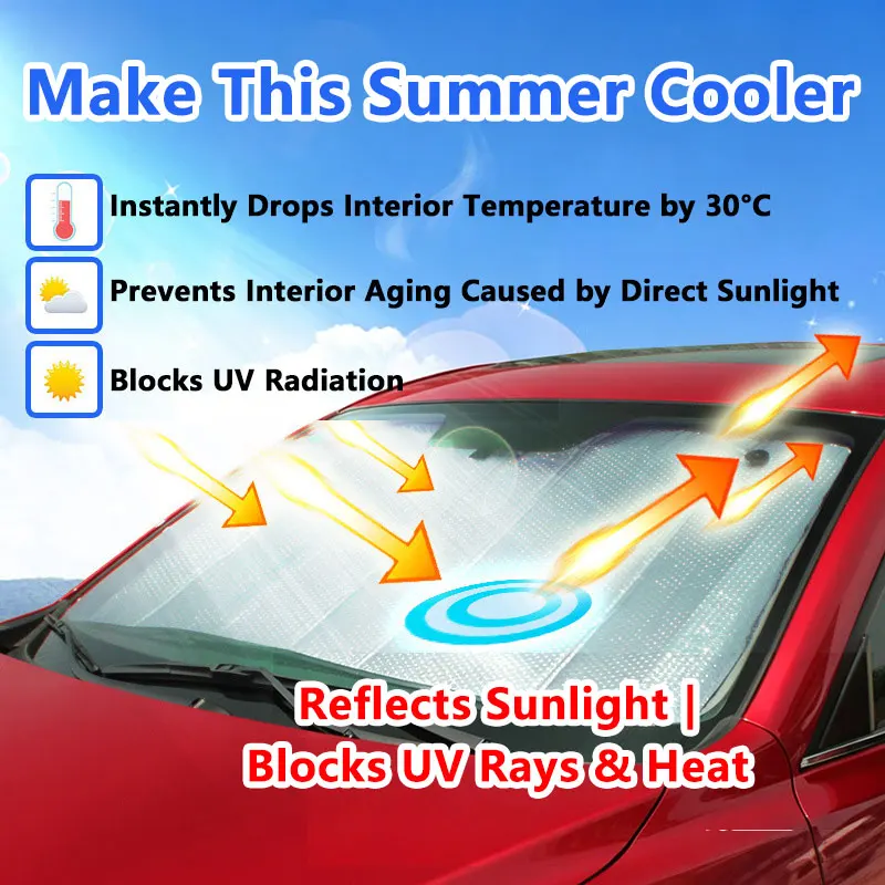 Car Front Window Windshield Sun Shade Cover Summer Sunscreen UV Protector Parasol Sunshade Auto Interior Cars Parts