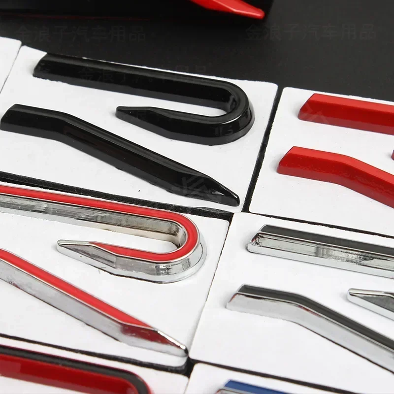 New R Emblem Car Metal Body Tail Trunk Sticker Accessories For Volkswagen VW GTI Rline Polo Golf MK8 Touareg Passat Magotan CC