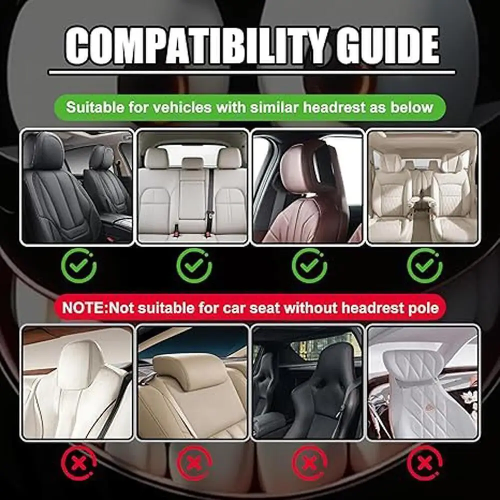 2PCS Mysterious Hooded Man Face Car Headrest Covers 2D Flat Cool Hoodie Black Street Universal Auto Headrest Protector