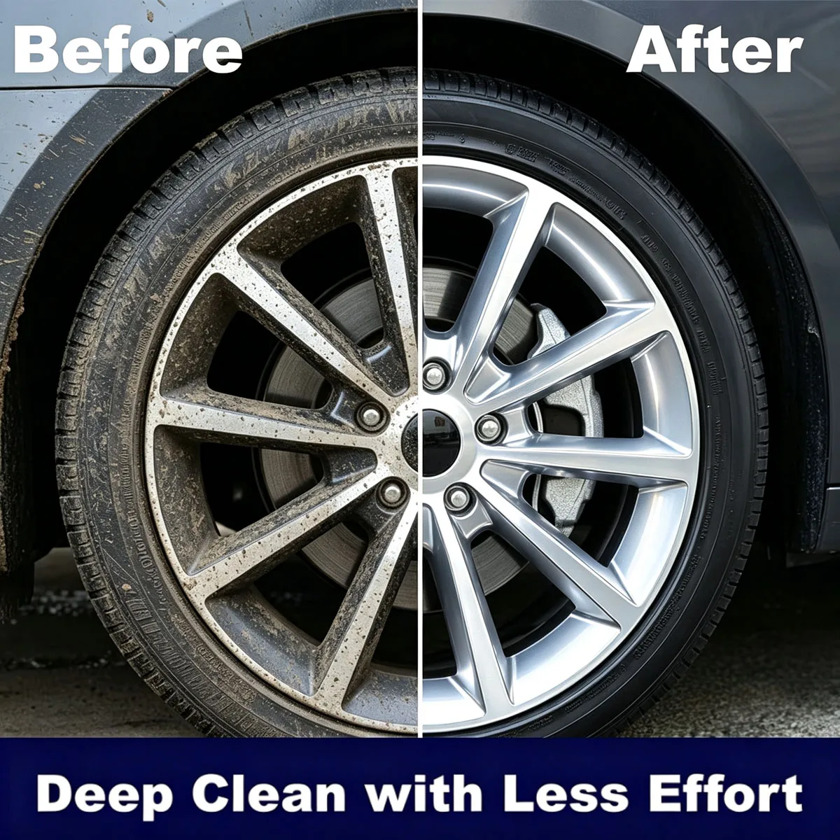 Car Tire Cleaning Brush Long Handle, Soft Nylon Bristle Rim Hub Detailing Wash Tool for Wheel Care