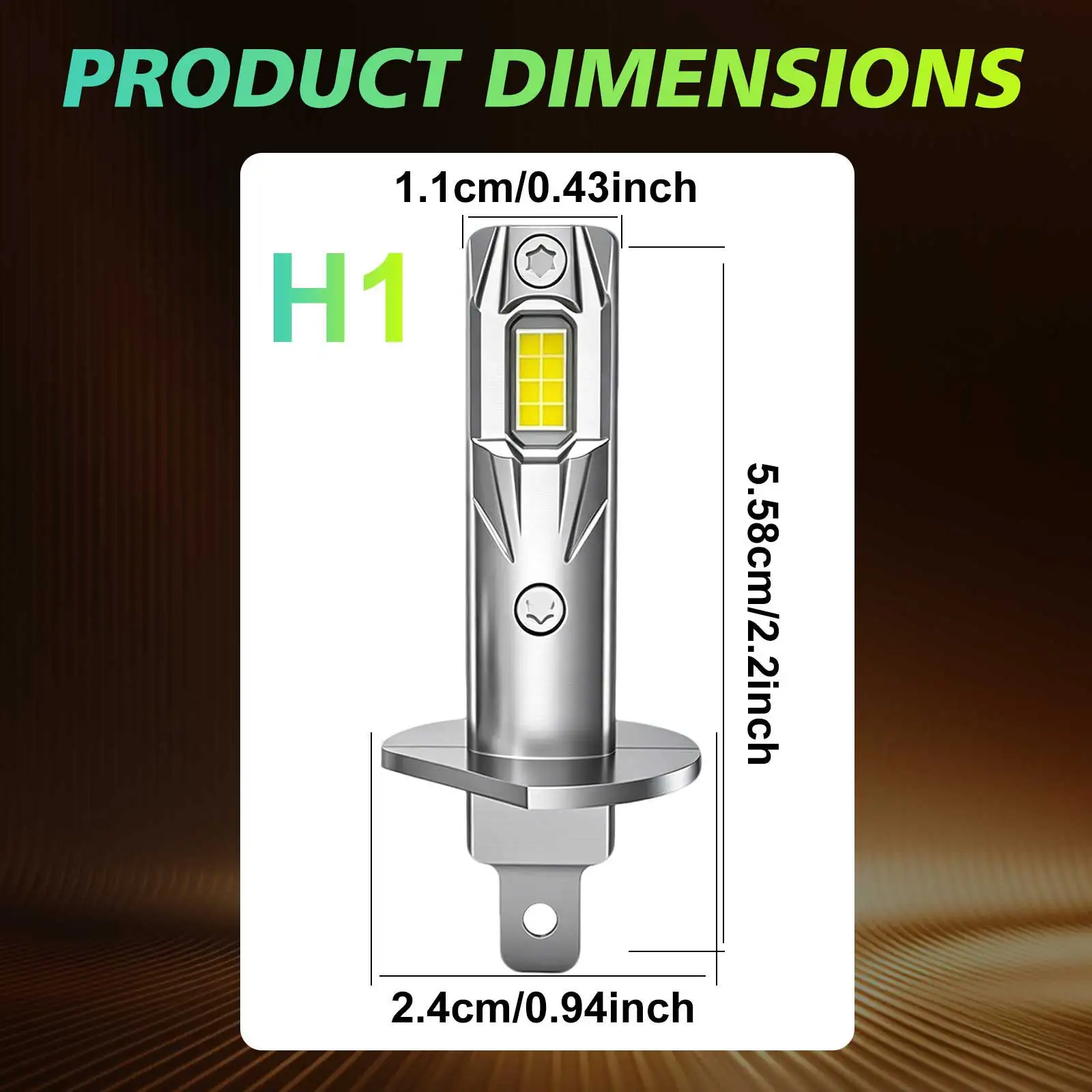 2Pcs H1 LED Headlight Bulb Mini 6000W 5800000LM CSP for Car Headlamp Fanless Light Auto Diode Fog Lamps 12V 6000K Automobile