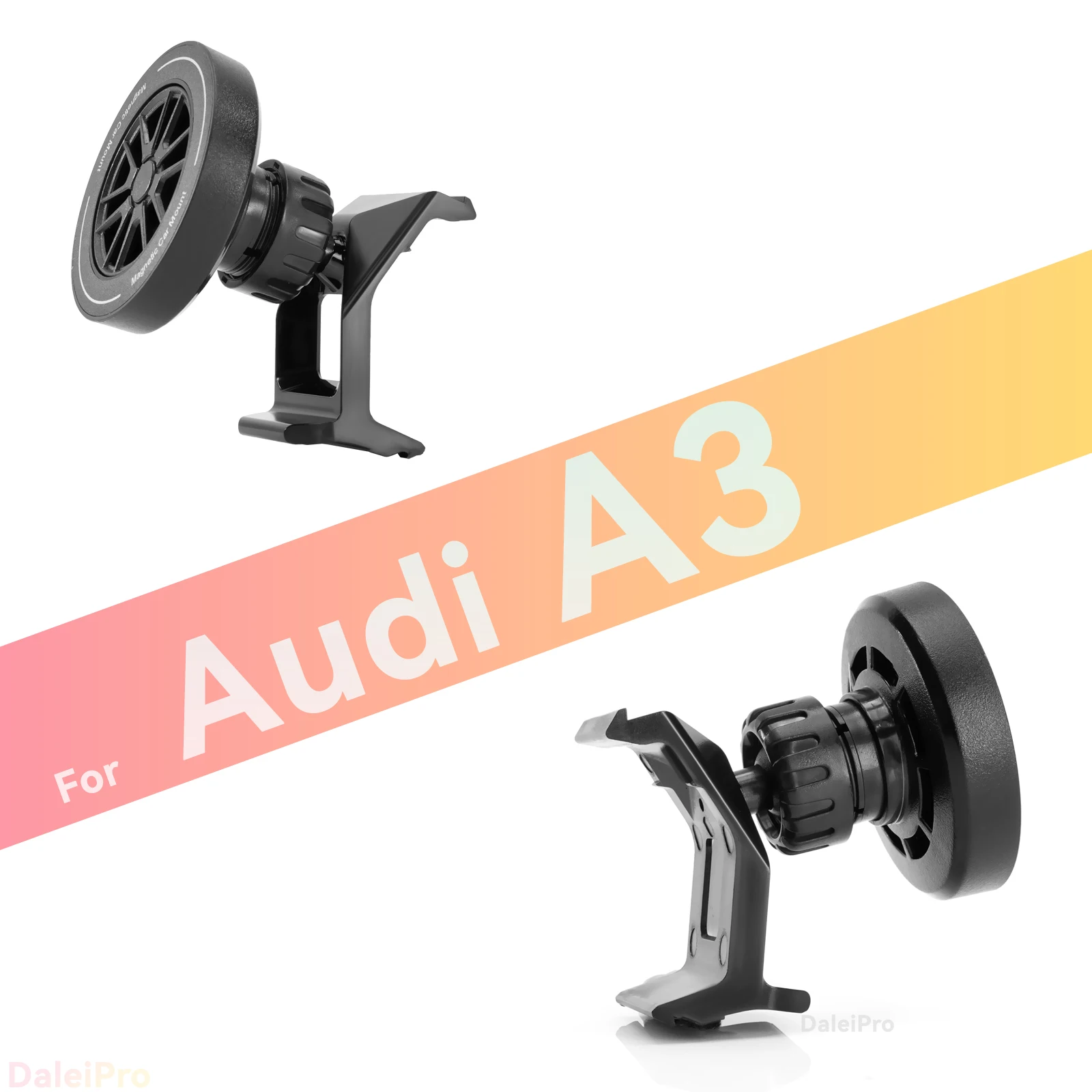 Custom Fit for Audi A3 8Y 2021-2023 2024 2025 2026 Magnetic Phone Mount Airflow Cooling Car Phone Holder 360° Swivel Holder Base