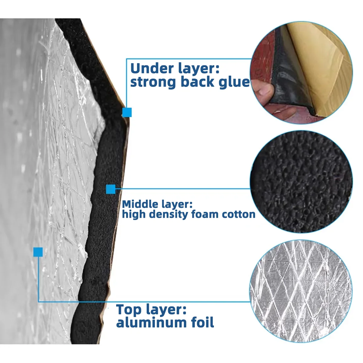 10/20/50pcs 5mm Car Door Engine Hood Insulation Self-Adhesive Pad Insulation Cotton Insulation Noise Reduction