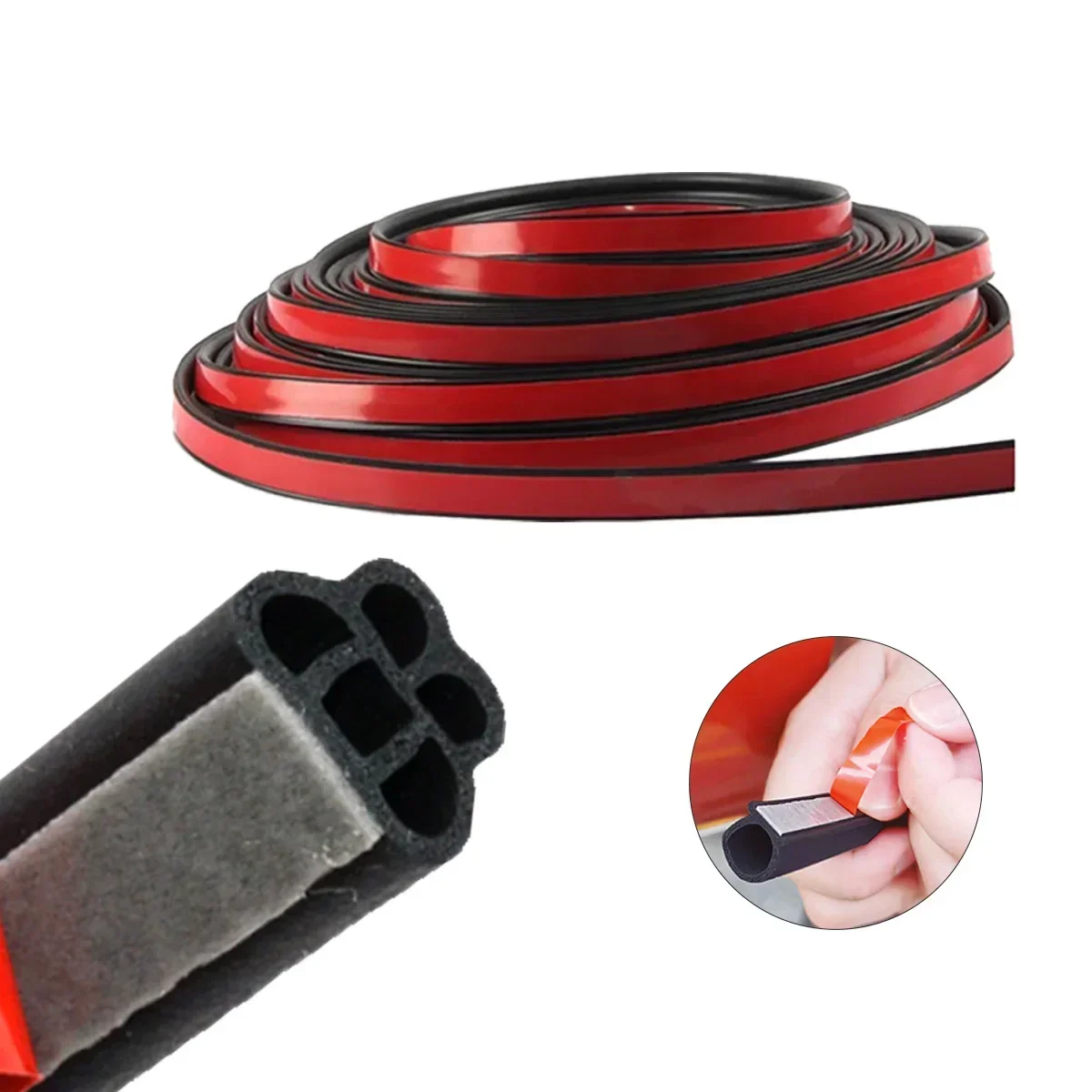 Car Rubber Door Sealing Car Door Hood Trunk Seal Strip 5/10/20meters Universal Noise Insulate Car Door Seal Strip Rubber Sealing