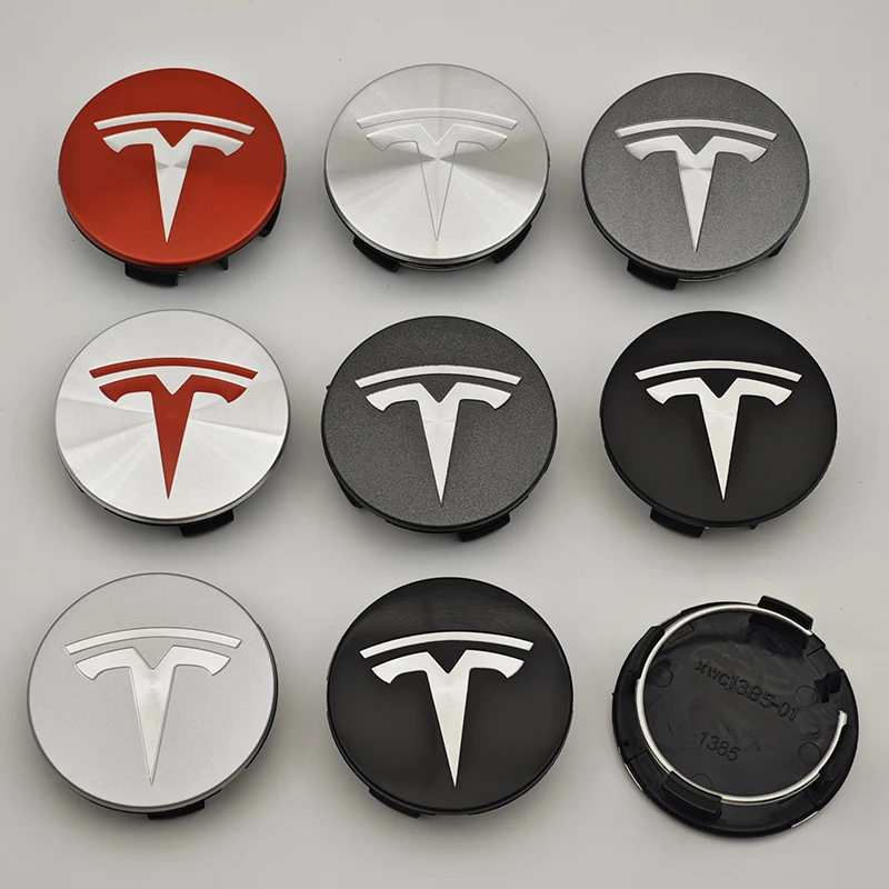 Hot ABS Tesla Wheel Center Hub Cap Emblem Logo Car Rims Cover Hubcap For Tesla Model 3 Y X S Original Badge Accessories
