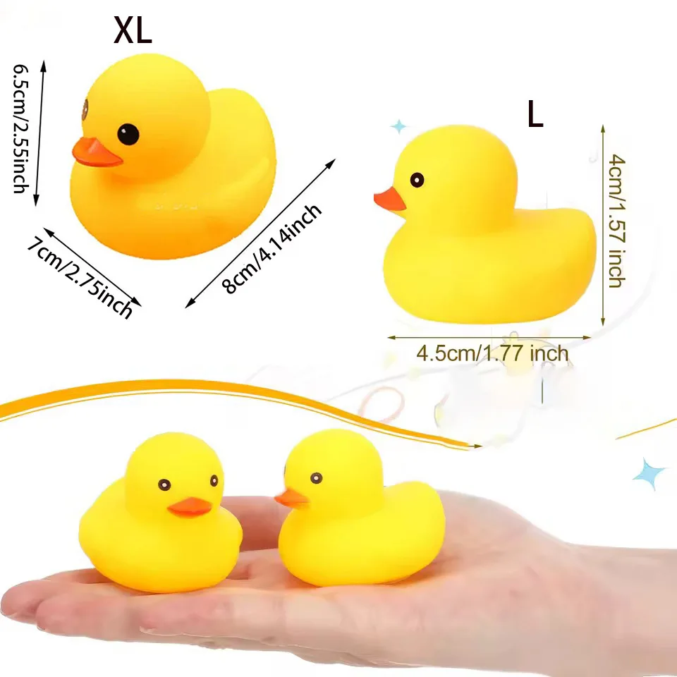 30PCS Rubber Duck Toys, Squeaky Swimming Ducks, Classroom Prizes, Car Home Decorations, Gifts and Collectible Ornaments