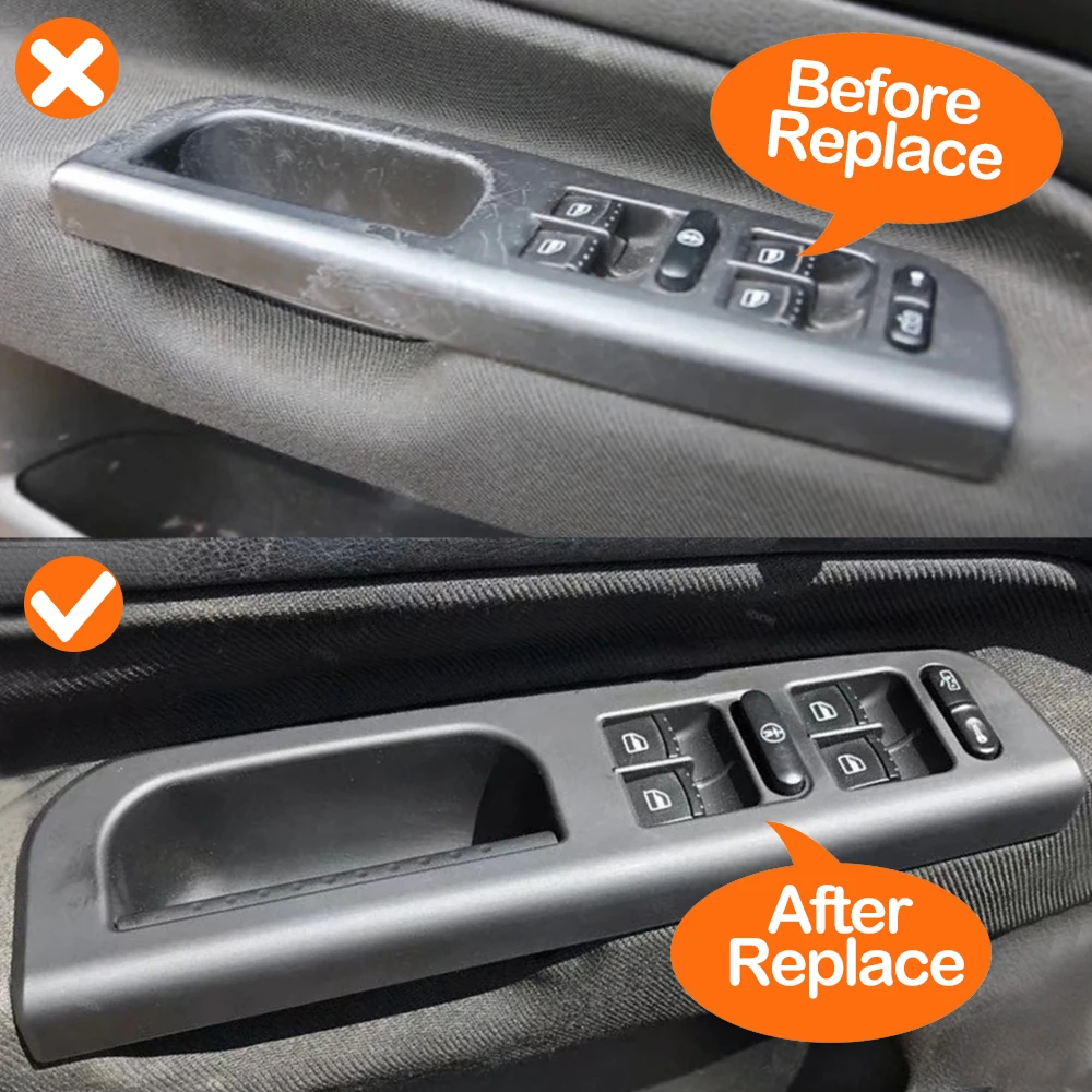 LHD Black Beige Front Rear Left Right Door Pull Grab Door Handle Set For Volkswagon VW Bora Golf 4 MK4 Jetta 1999-2004