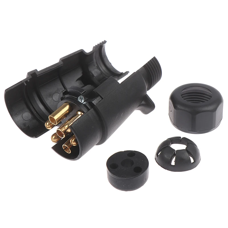 12V 7 Way Round Standard European Car Plug Connector 7 Pin Socket Plugs Trailers