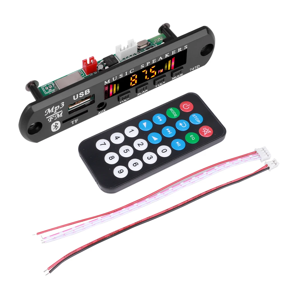 KEBIDU 9V 12V Car Radio Stereo MP3 WMA Decoder Board Audio Module USB TF Radio Bluetooth Wireless MP3 Player With Remote Control