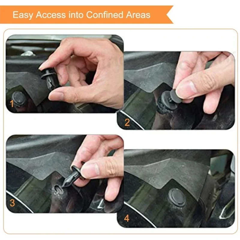 50pcs Car Hole Plastic Rivets Fastener Push Clip Black Auto Vehicle Door Trim Panel Retainer Fastener Clips for Toyota Audi