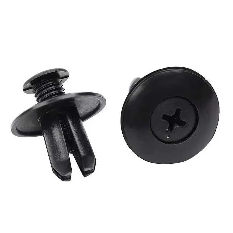 50pcs Car Hole Plastic Rivets Fastener Push Clip Black Auto Vehicle Door Trim Panel Retainer Fastener Clips for Toyota Audi