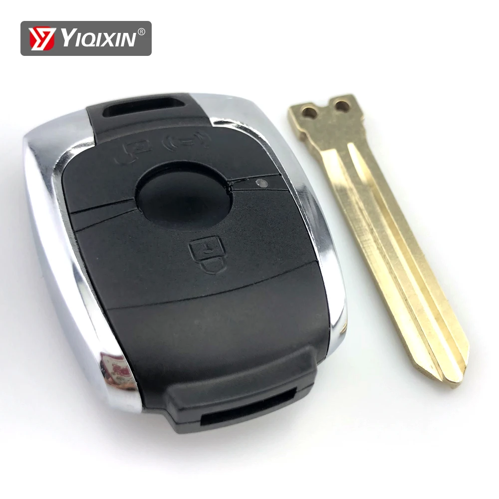 YIQIXIN Remote Car Key Shell Cover Case For SsangYong Korando Kyron Actyon Rexton Auto Fob Housing 2 Buttons With Uncut Blade