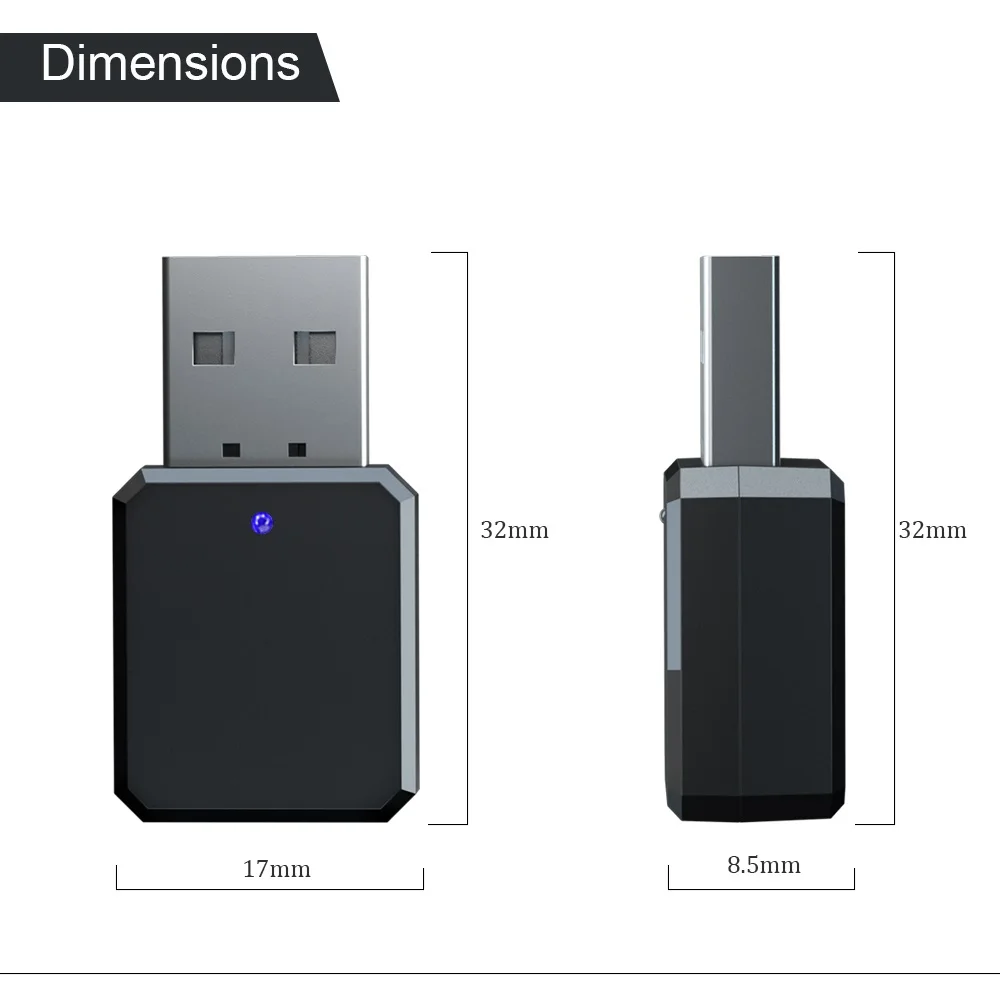 Bluetooth 5.0 Car Kit Wireless Music 3.5Mm Aux Usb Power Audio Receiver Adapter Auto Bluetooth Stereo for Car Radio Mp3