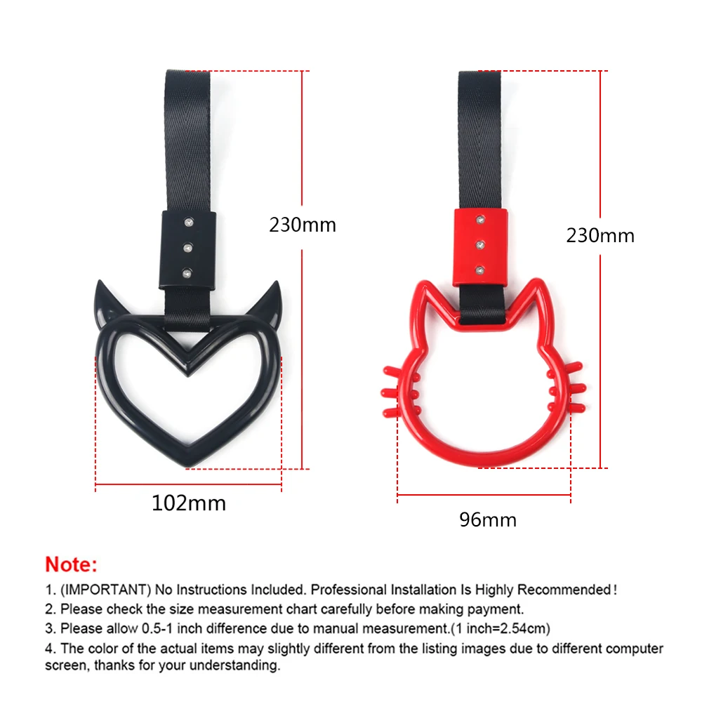 New Shape Tsurikawa JDM Train Bus Handle Hand Strap Drift Charm Strap Drift Warning Ring for Car Rear Bumper Supplies