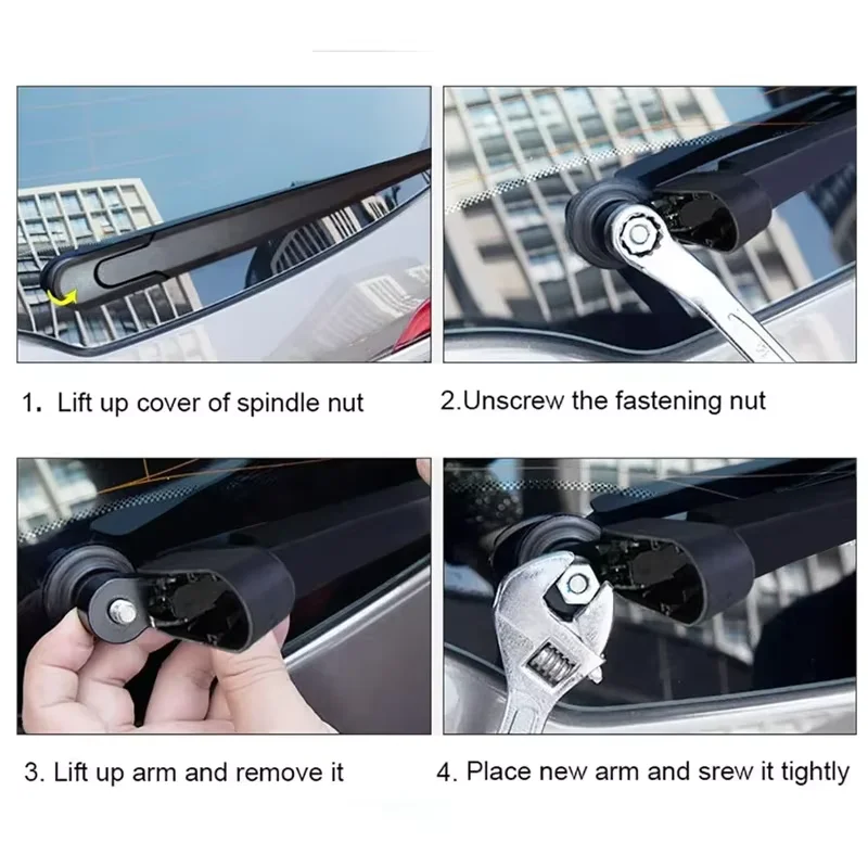 For Nissan Qashqai Dualis J10 2006 2013 Rear Window Windscreen Wiper Arm Blade Set Rear Wiper 2006 2008 2009 2010 2011 2012 2013
