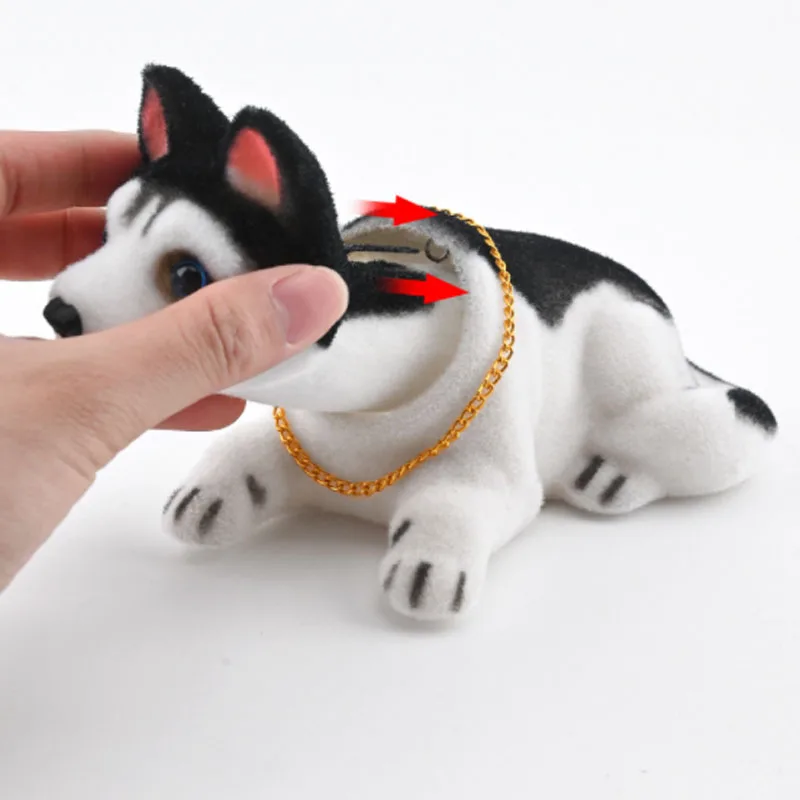 Car Ornaments Doll Husky Beagle St Bernard Shepherd Shake Head Dog Duck Decoration Auto Interior Accessories Cute Creative Gifts