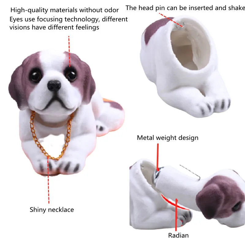 Car Ornaments Doll Husky Beagle St Bernard Shepherd Shake Head Dog Duck Decoration Auto Interior Accessories Cute Creative Gifts