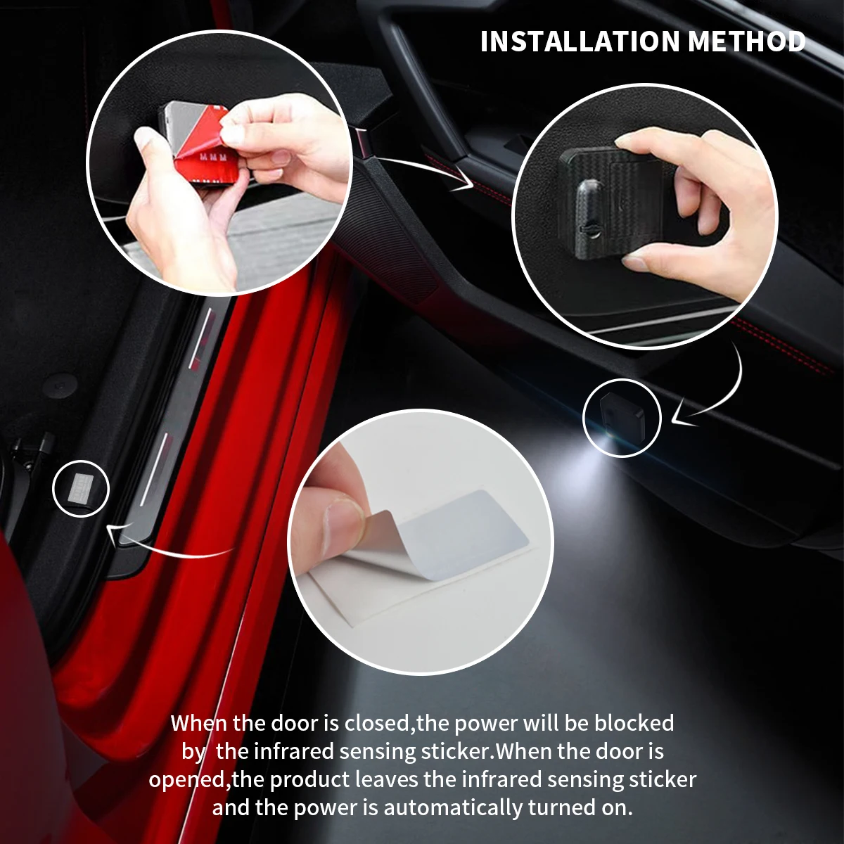 1/2PCS For Captur Scenic Twingo RS GT Sport Car Door Welcome Lights Laser Projector Logo Wireless Sensing Accessorie