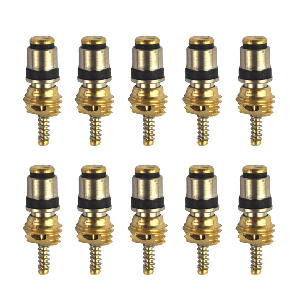 10pcs Car Automotive A/C Air Conditioning Valve Core Brass for Volvo Citroen Fukang Elysee Copper