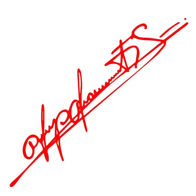 Car Sticker Personalized Schumacher Art Signature Lamp Eyebrows Die-Cut Auto Parts Decoration Vinyl Decals,30CM