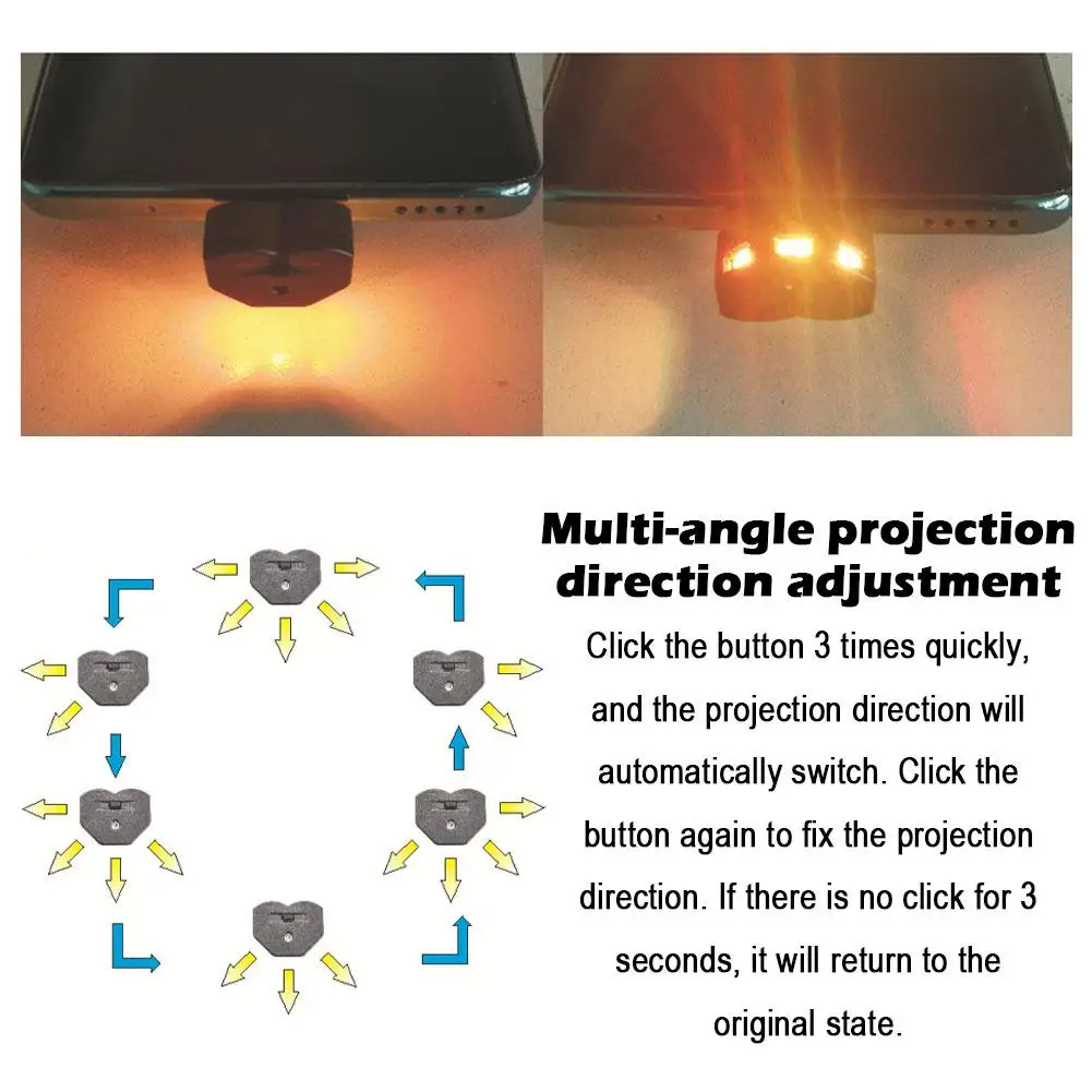 Mini TYPE-C LED Car Light Ambient Night Light Decorative Neon Lamp Auto Interior Atmosphere Emergency RGB