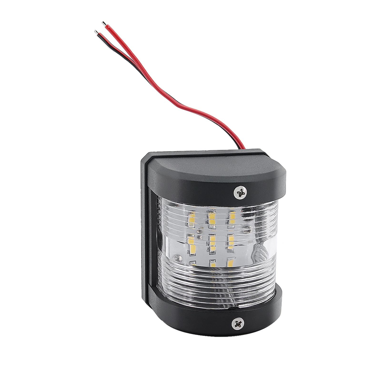 AD 1pc Universal 12V 24V ABS LED Navigation Light Lamp Signal Lamp For Marine Boat Yacht Truck Trailer Van White Side Light