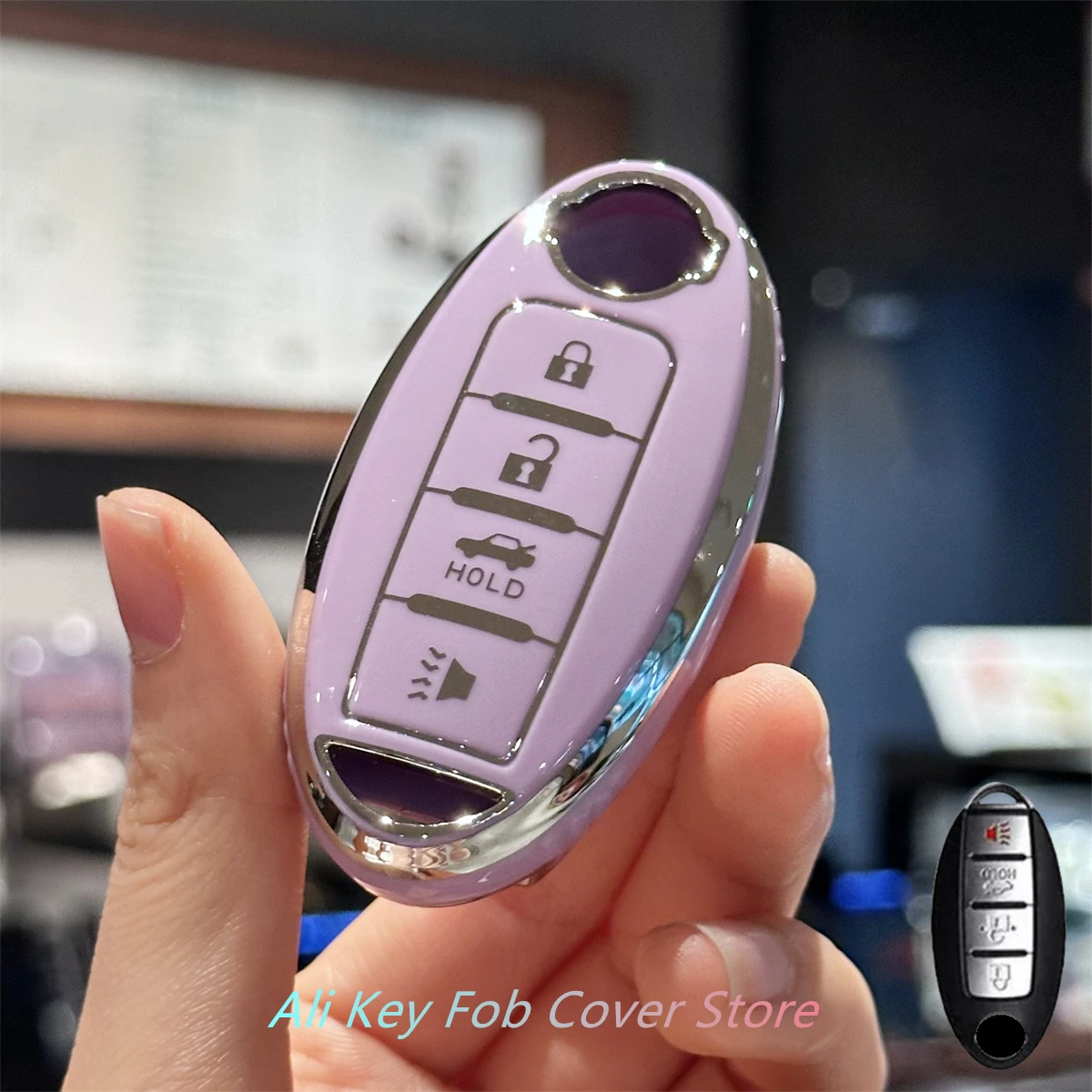 Key Fob Cover Keychain Lanyard for Nissan Altima Rogue Sentra Pathfinder Frontier Maxima Titan Murano Kicks Juke Versa Arma