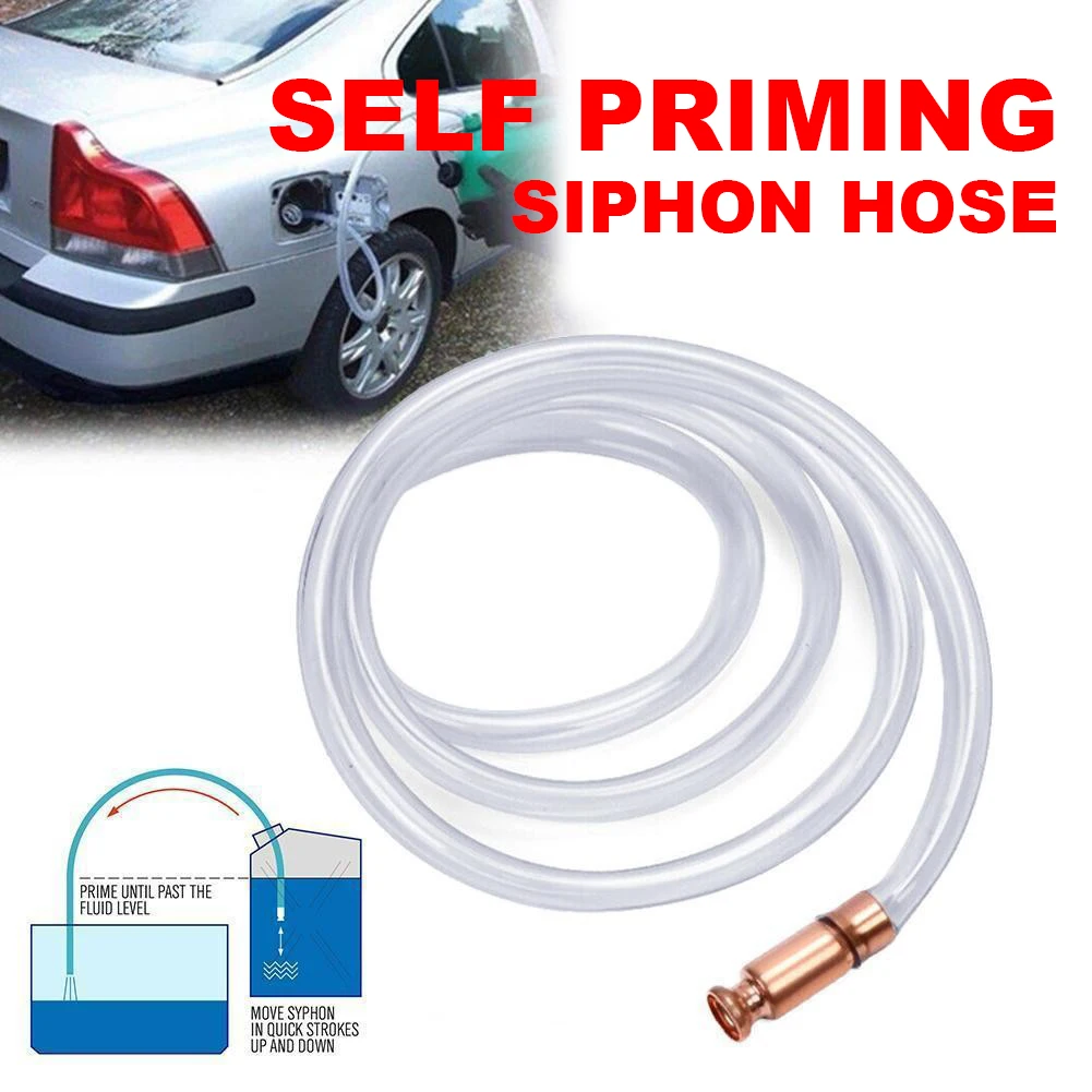 Self Suction Oil Pump Copper Filler Pipe Manual Pumping Oil Pipe Fittings Siphon Connector Fuel Water Shaker Siphon
