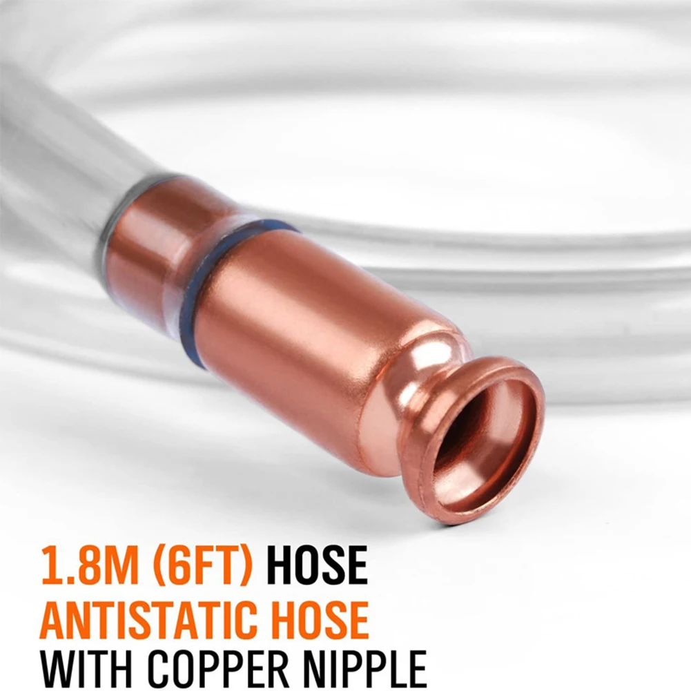 Self Suction Oil Pump Copper Filler Pipe Manual Pumping Oil Pipe Fittings Siphon Connector Fuel Water Shaker Siphon